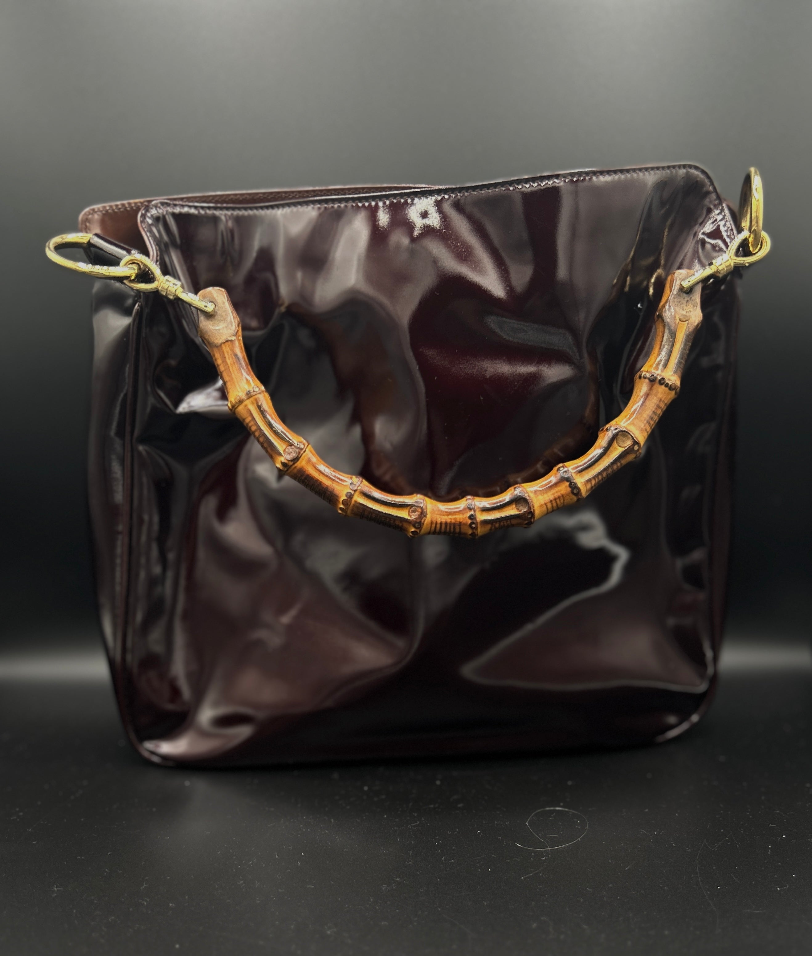 GUCCI - BROWN BAMBOO SHOULDER BAG